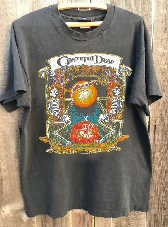 Grateful Dead 1985 Fall Winter Tour short sleeve charcoal color shirt VK00936