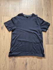 Ted Baker Crew Neck T Shirt Ted Size 4 UK Size L Heavyweight Ribbed Pattern