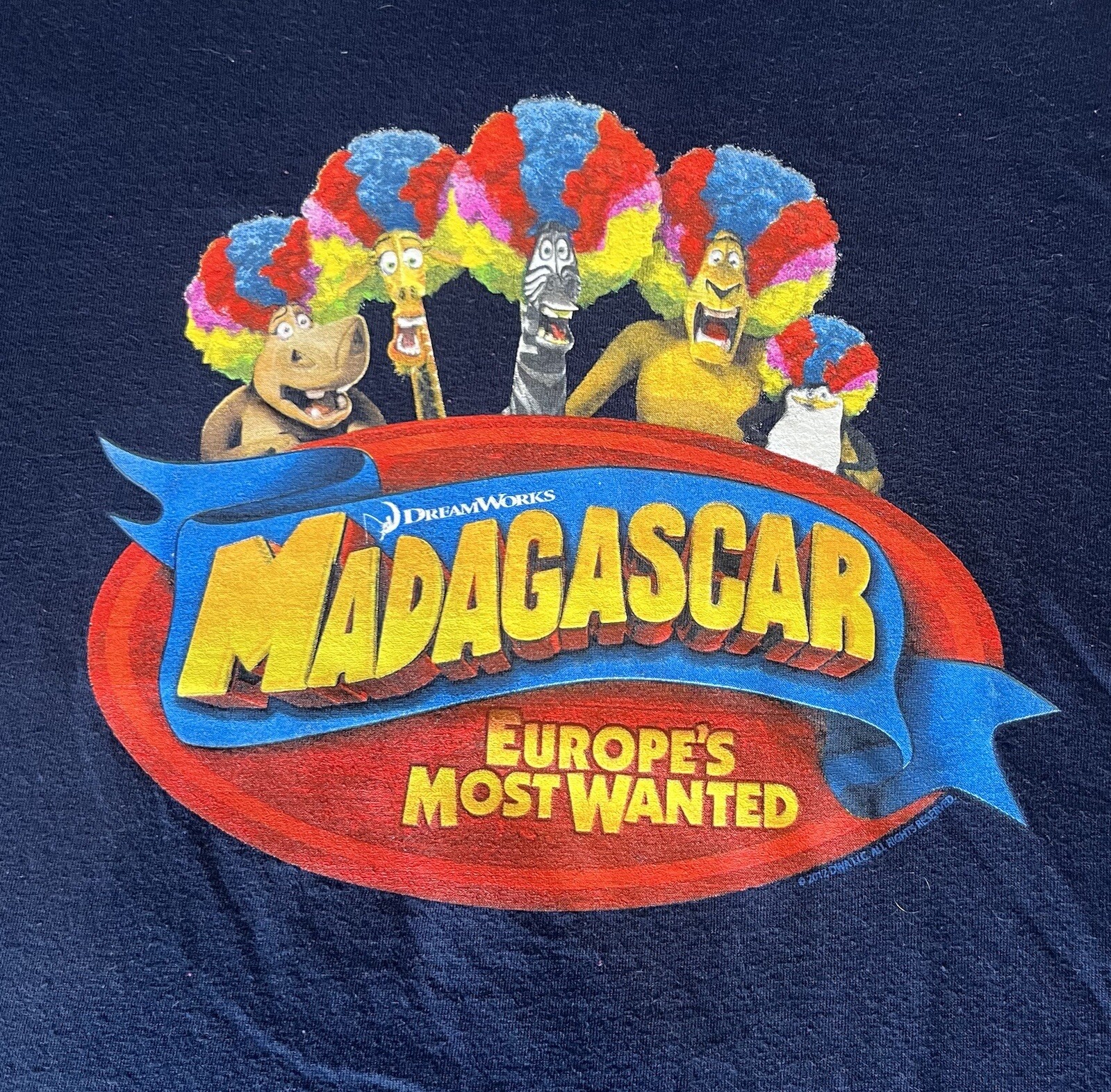 Men’s Vintage T-Shirt: Madagascar Europes Most Wanted Movie Dreamworks Size L gallery