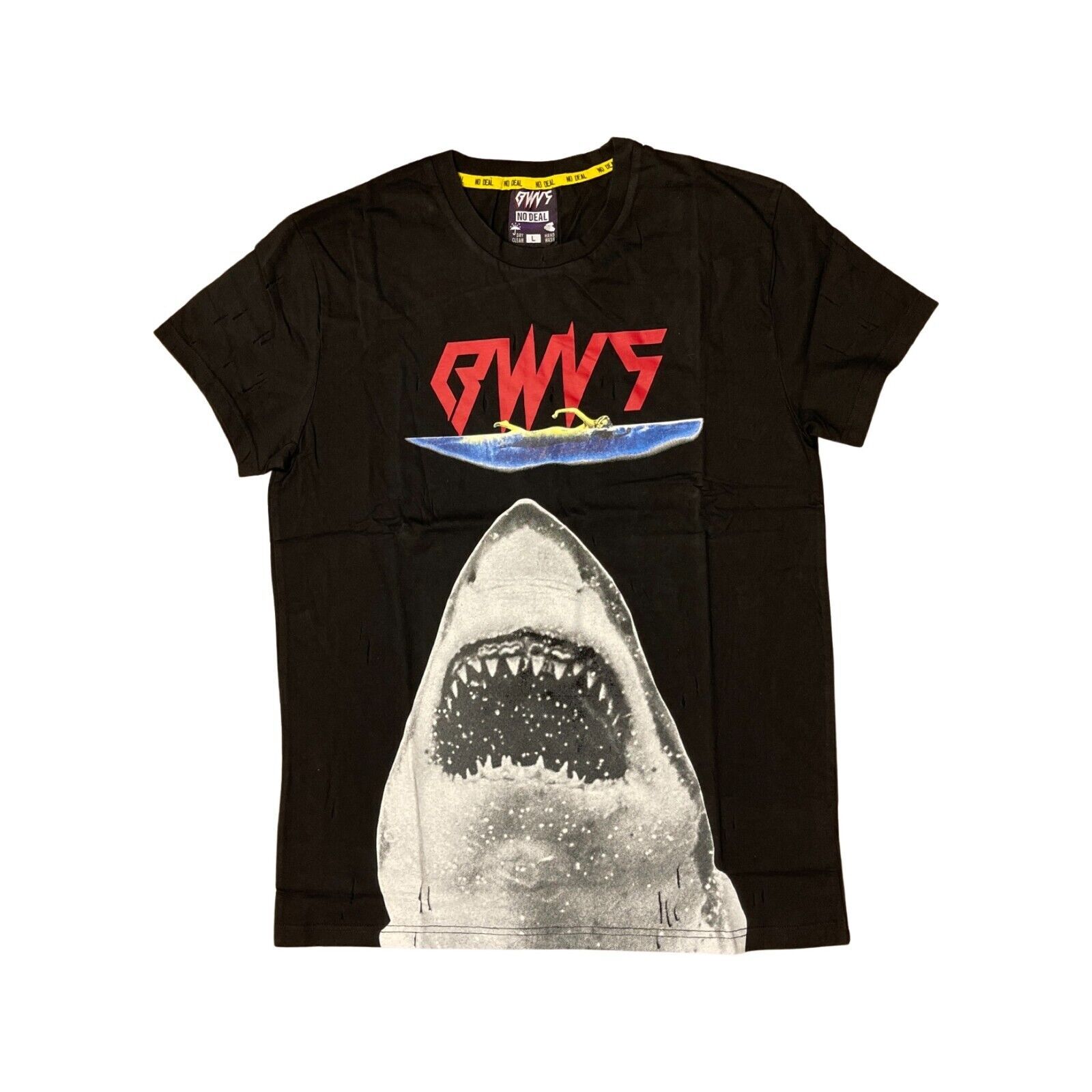 NO DEAL Black "Jaws" T-Shirt MSRP $48 *NWT* Choose Your Size gallery