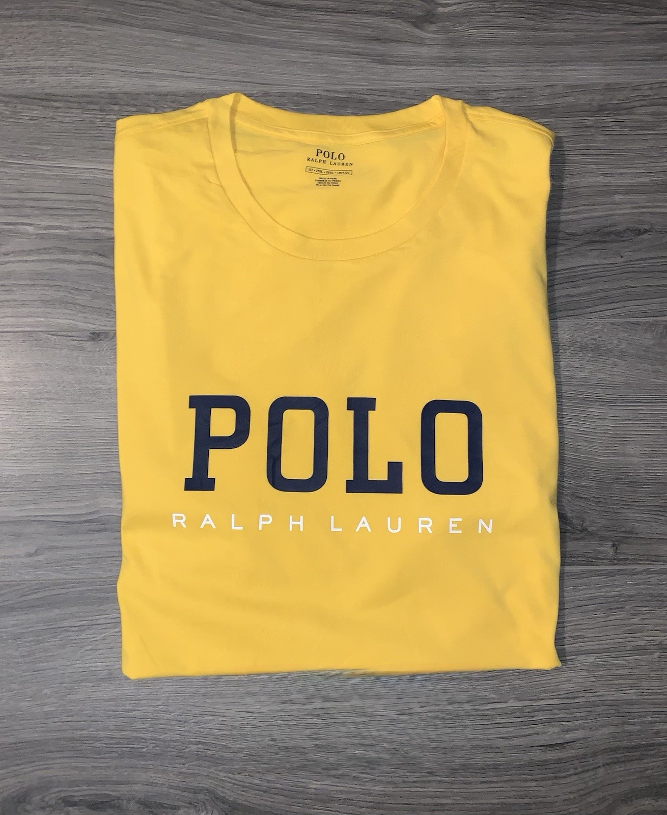 Polo Ralph Lauren Short Sleeve T-Shirt Cotton Yellow Big & Tall Men’s Size 3XLT gallery