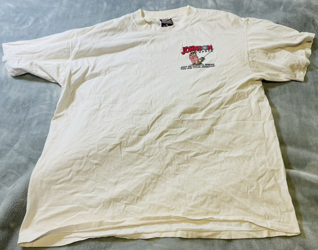 Vintage 1980s Single Stitch Big Johnson Funny T Shirt Size XL Made In USA gallery