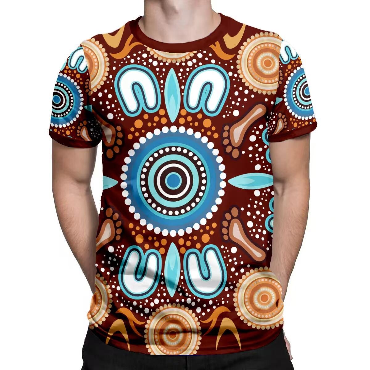 Aboriginal Style Shortsleeve 3D Print T-Shirt Casual Top Comfy gallery