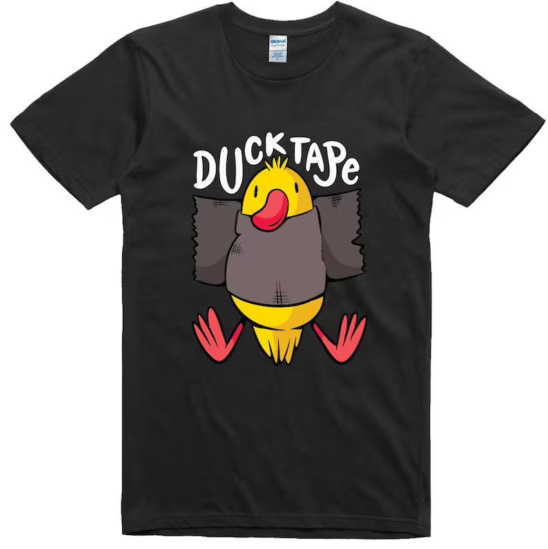Funny Duck Tape Shirt, Humor Graphic Cotton Tee gallery