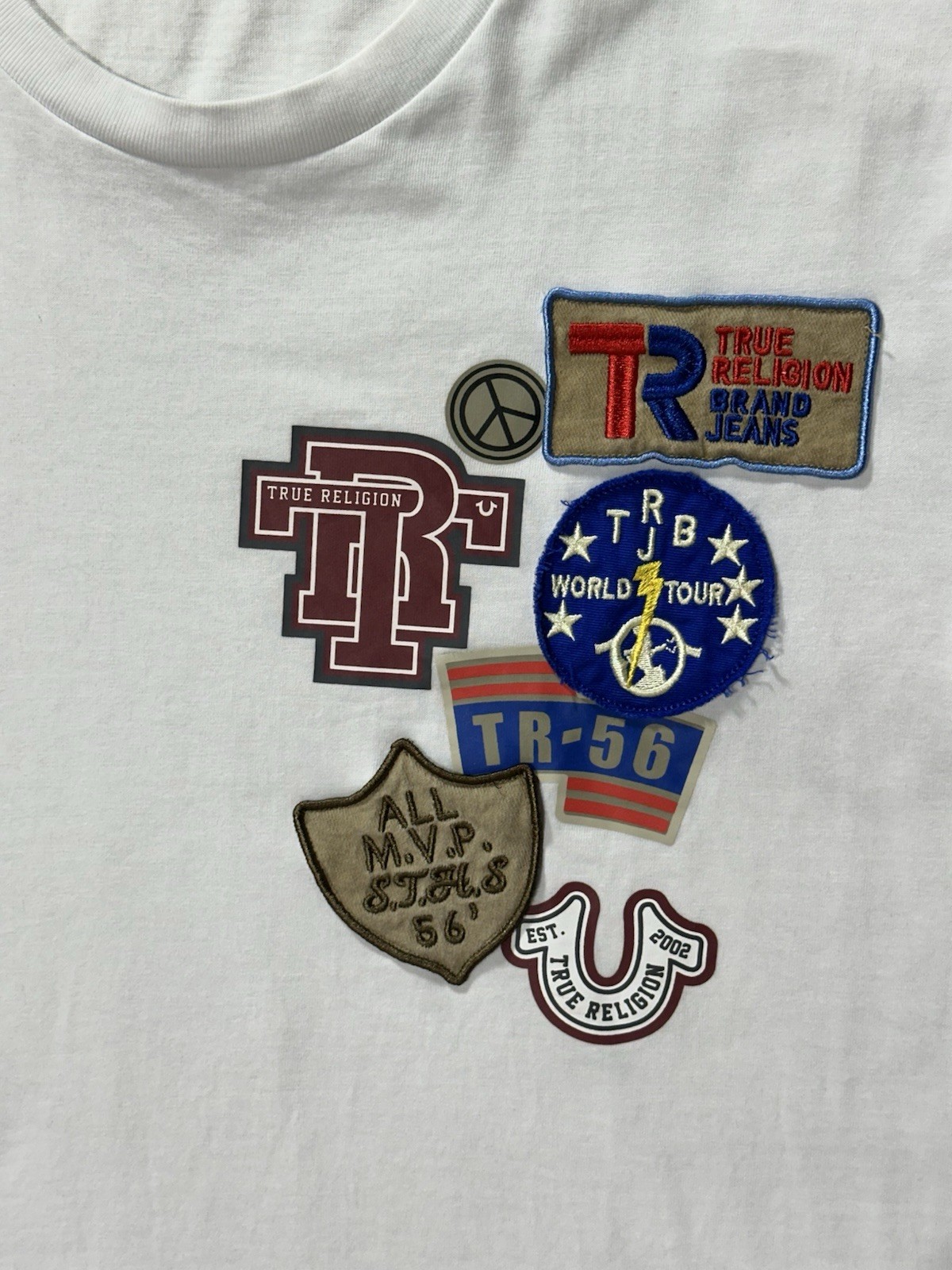 True Religion white t shirt men large gallery