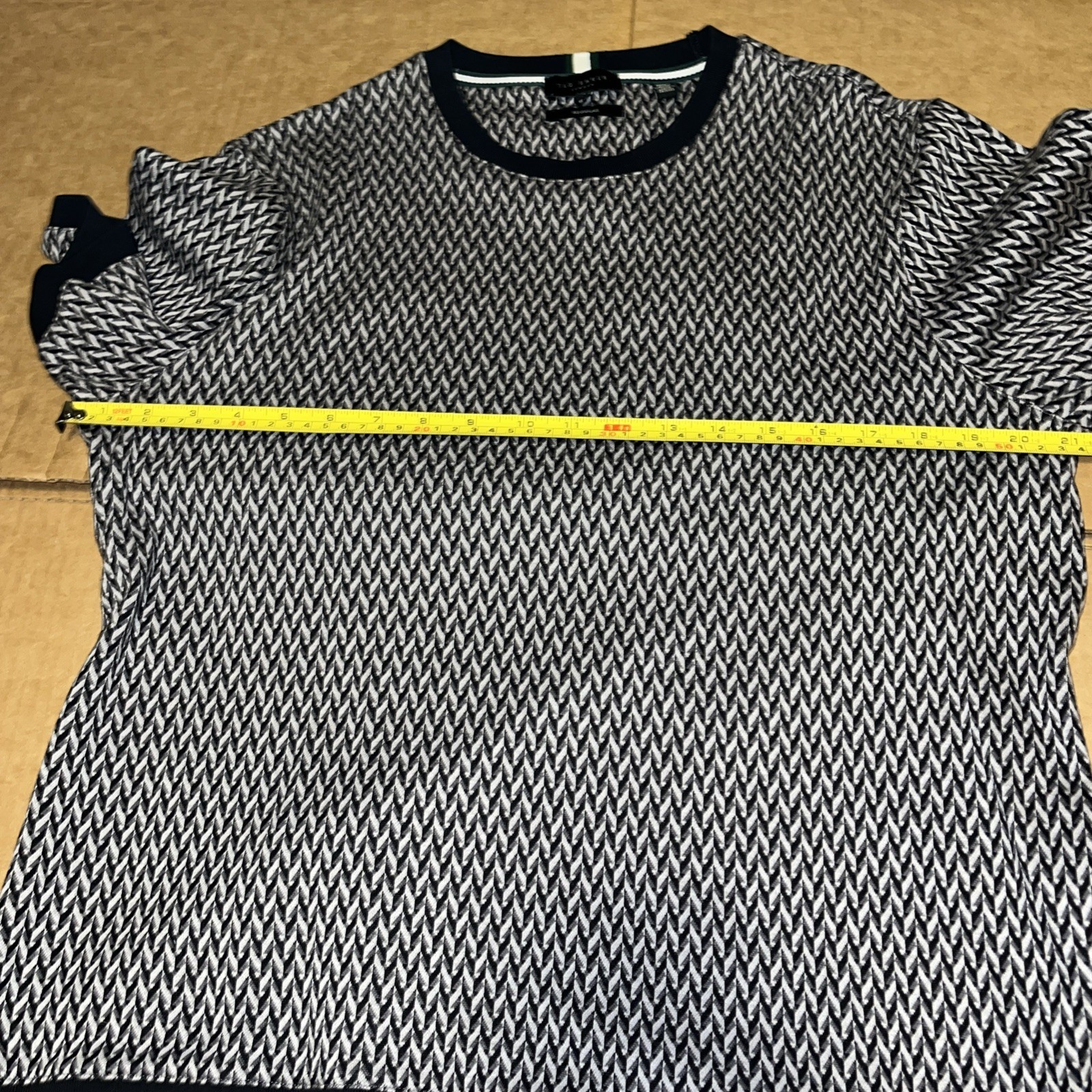 Ted Baker London Finity Jacquard T-Shirt Cotton Size 4 Regular gallery