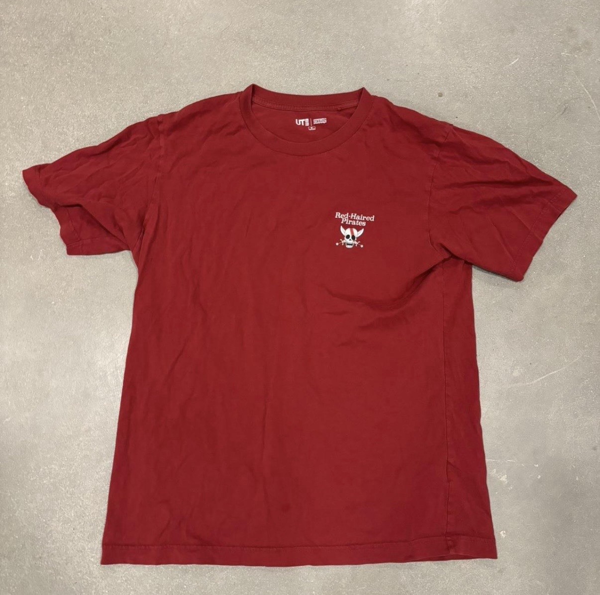 One Piece X Uniqlo Red Haired Shanks Pirates Red Graphic T Shirt