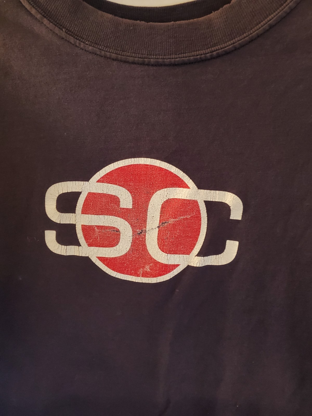 Vintage 90s ESPN Sportscenter TV Show Promo Shirt Size Extra Large XL Navy Blue gallery