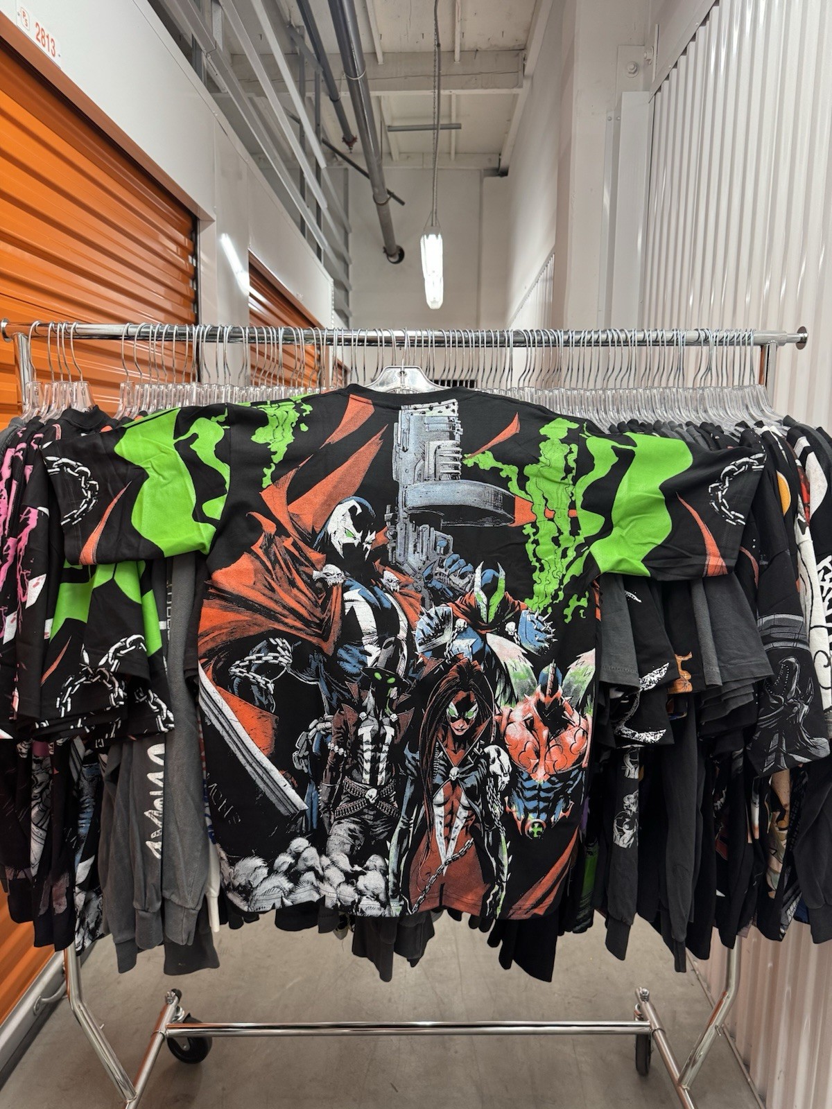 Spawn Modern AOP Black T-shirt Size XL Crown Tag All Over Print Comics gallery
