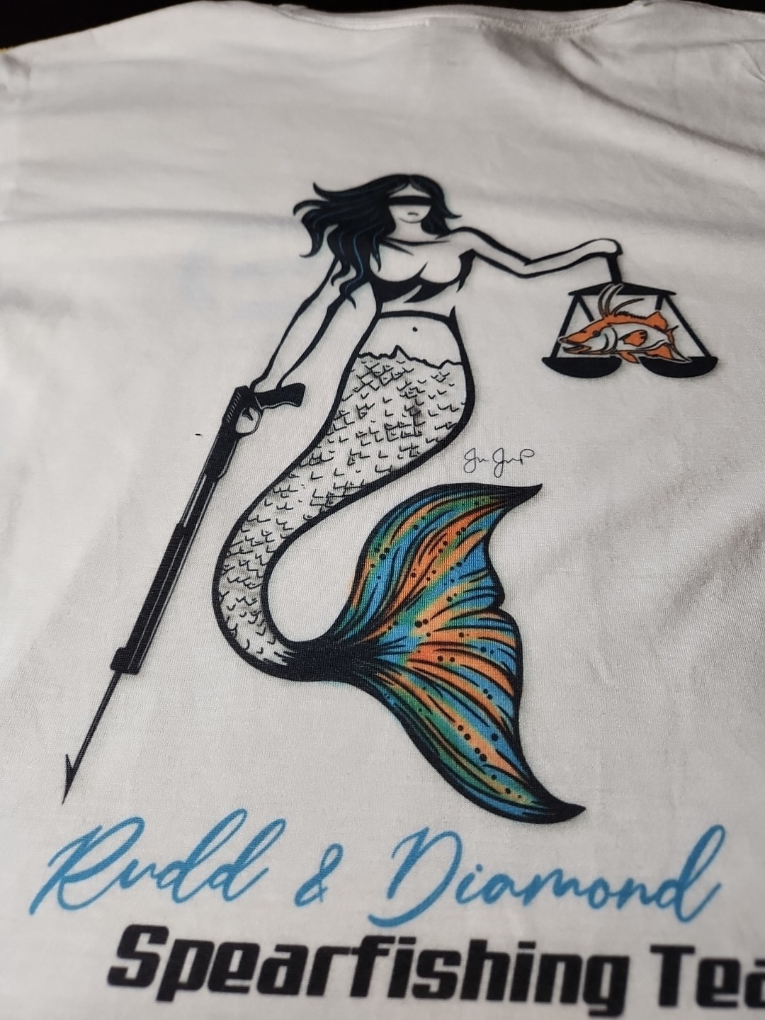 Spearfishing Mermaid Hunting Speargun Graphic T-Shirt Sea Ocean gallery