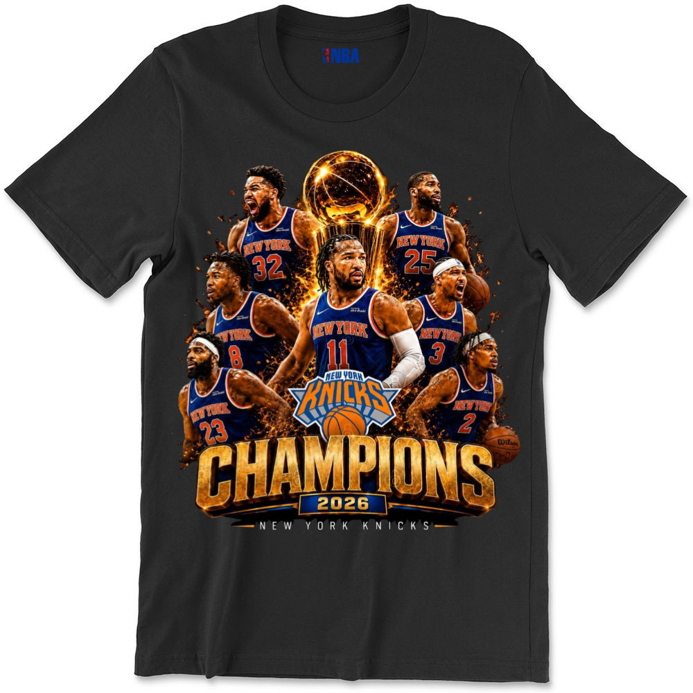 Knicks 2026 Champions Basketball Fan Graphic T Shirt