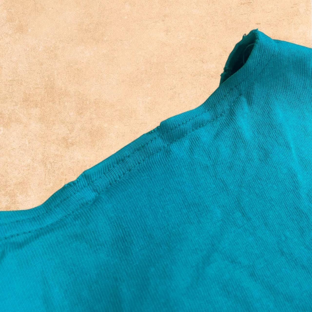 Vintage 90s Hawaii Embroidered T-Shirt Teal Fish Graphic Beach Made in USA XL gallery