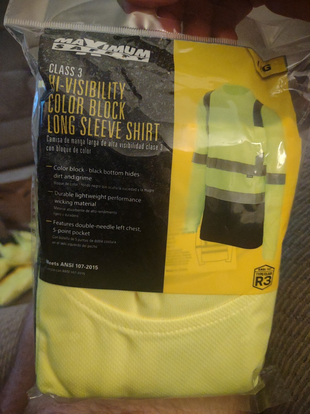 LONG SLEEVE SAFETY T SHIRT REFLECTIVE HI VIS ANSI CLASS 3 7Large, 2xL gallery