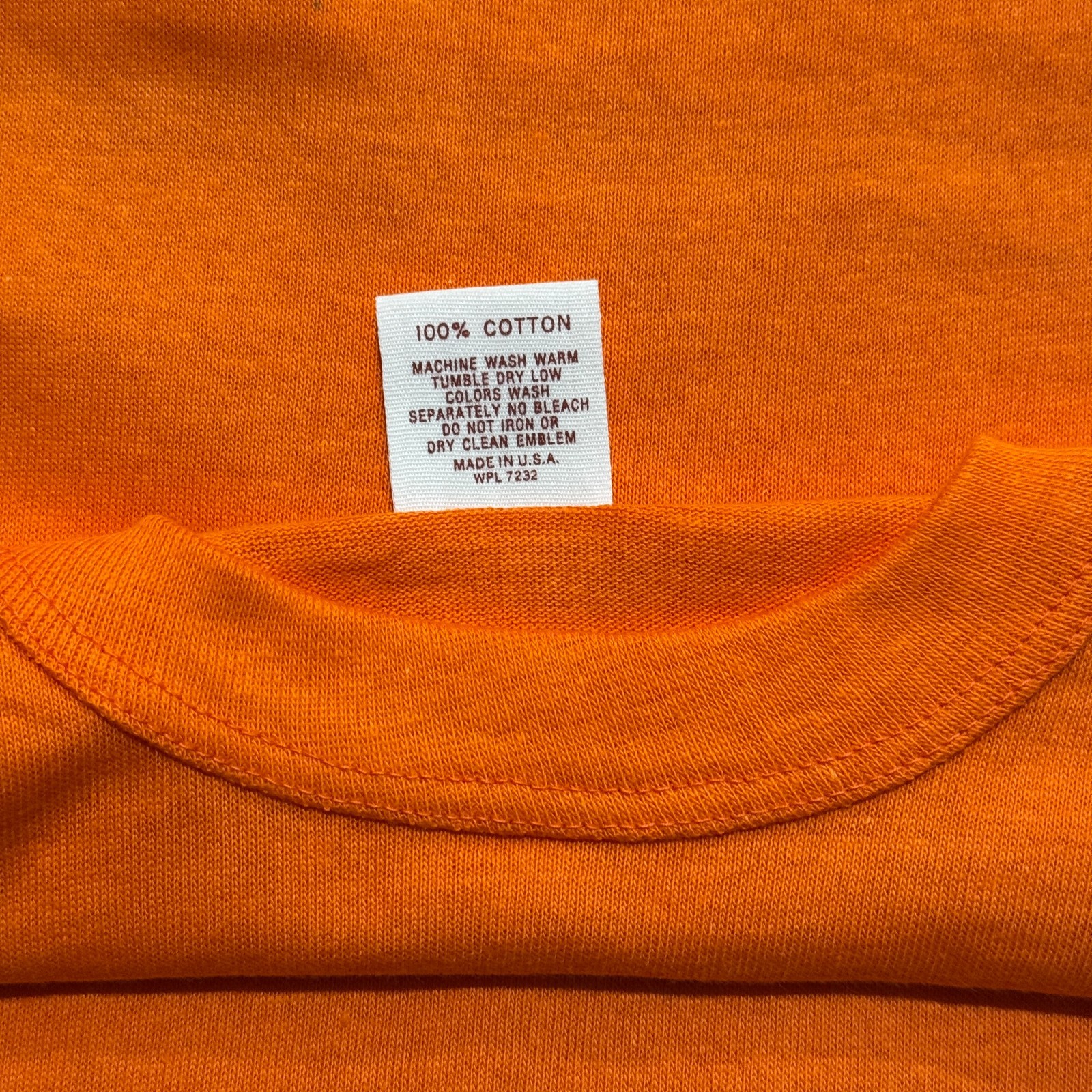 Vintage Russell Athletic Adult S (34-36) Orange T-Shirts Blanks Lot of 4 gallery
