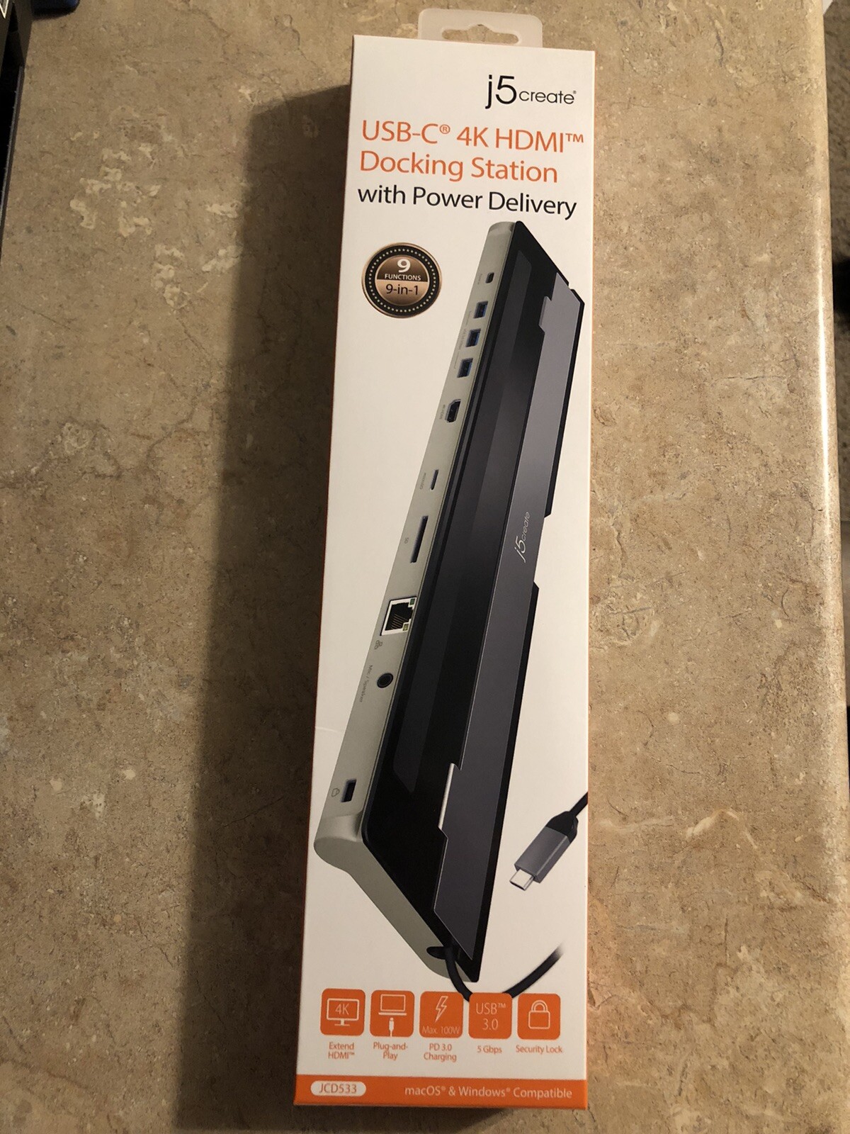 j5create USB-C® 4K HDMI™ Docking Station with Power Delivery