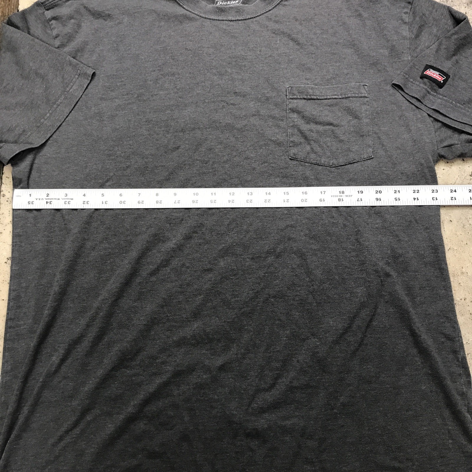 Dickies Gray Short Sleeve Mens XL Pullover Performance Work Shirt Pocket Cot Pol gallery