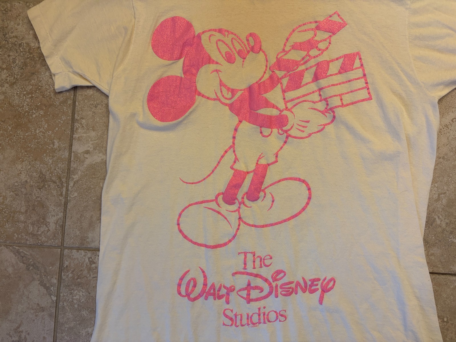 Diamond Dust Vintage Disney Mickey Mouse White Pink Glitter gallery