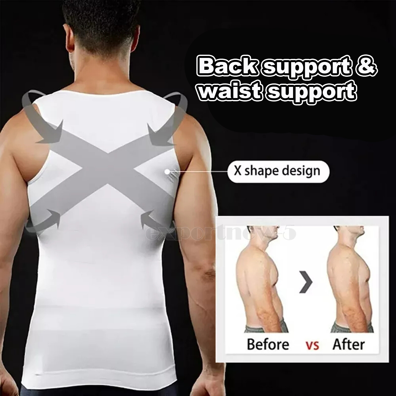 Sculptcore Men's Body Shaper Compression Ionic Shaping Shirt Slimming Tank Top gallery