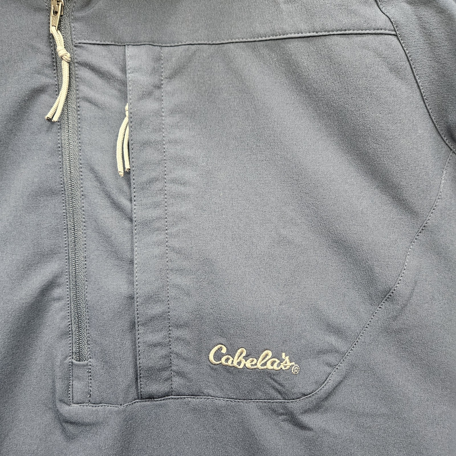 Cabela's Men's Size Large Navy Blue Long Sleeve 1/4 Zip Pullover Jacket gallery