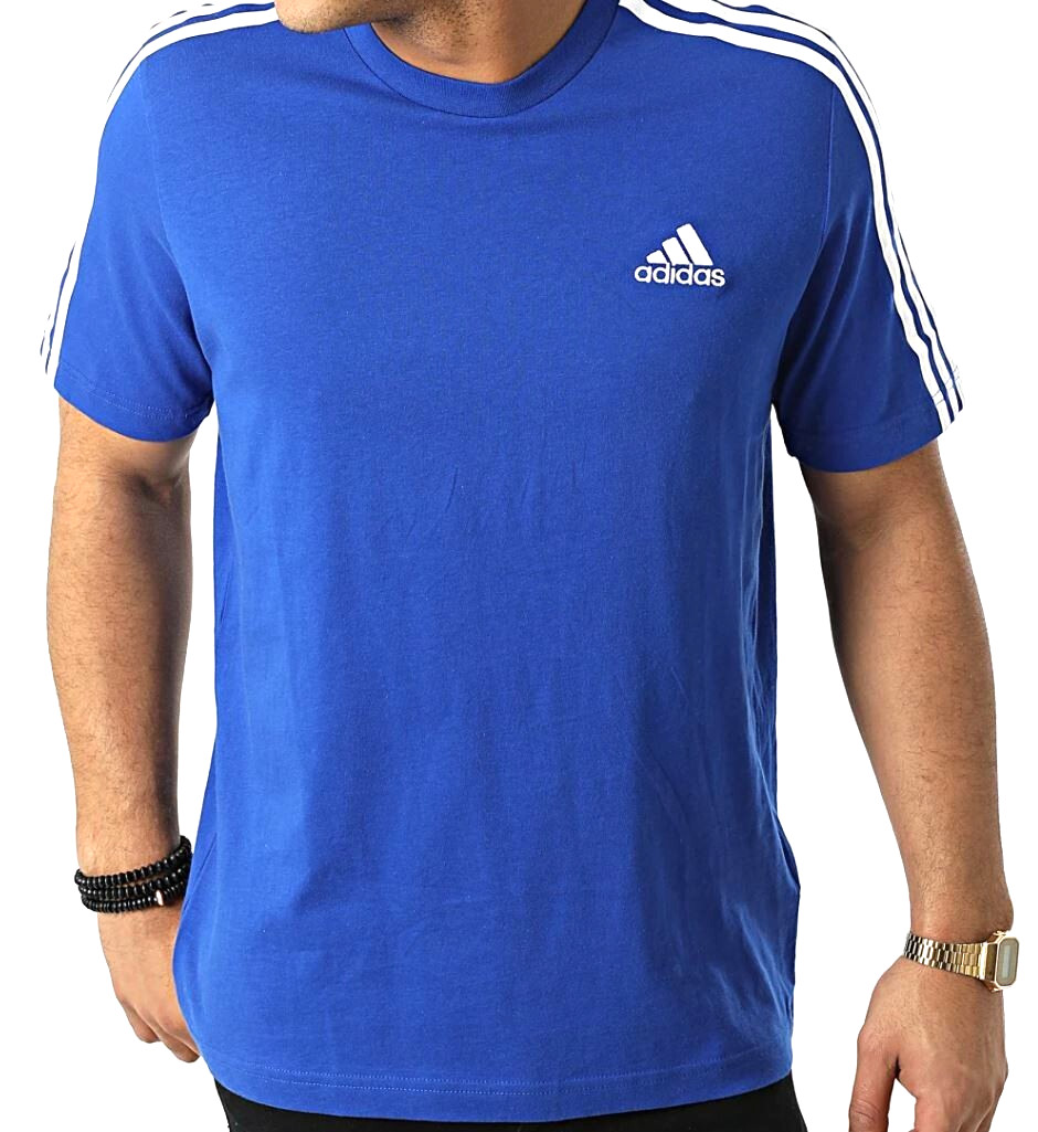 NEW MENS ADIDAS ORIGINALS ESSENTIALS 3 STRIPES TEE SHIRT ~SIZE MEDIUM #HE4410 gallery