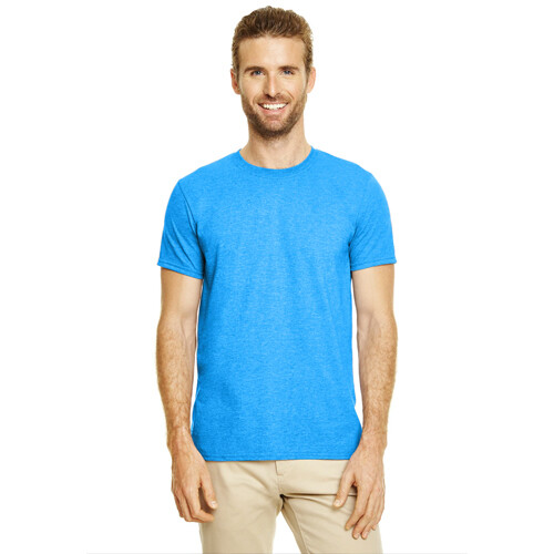 Gildan G640 Adult Unisex Softstyle® tshirt SM Small Heather Sapphire Shirt gallery
