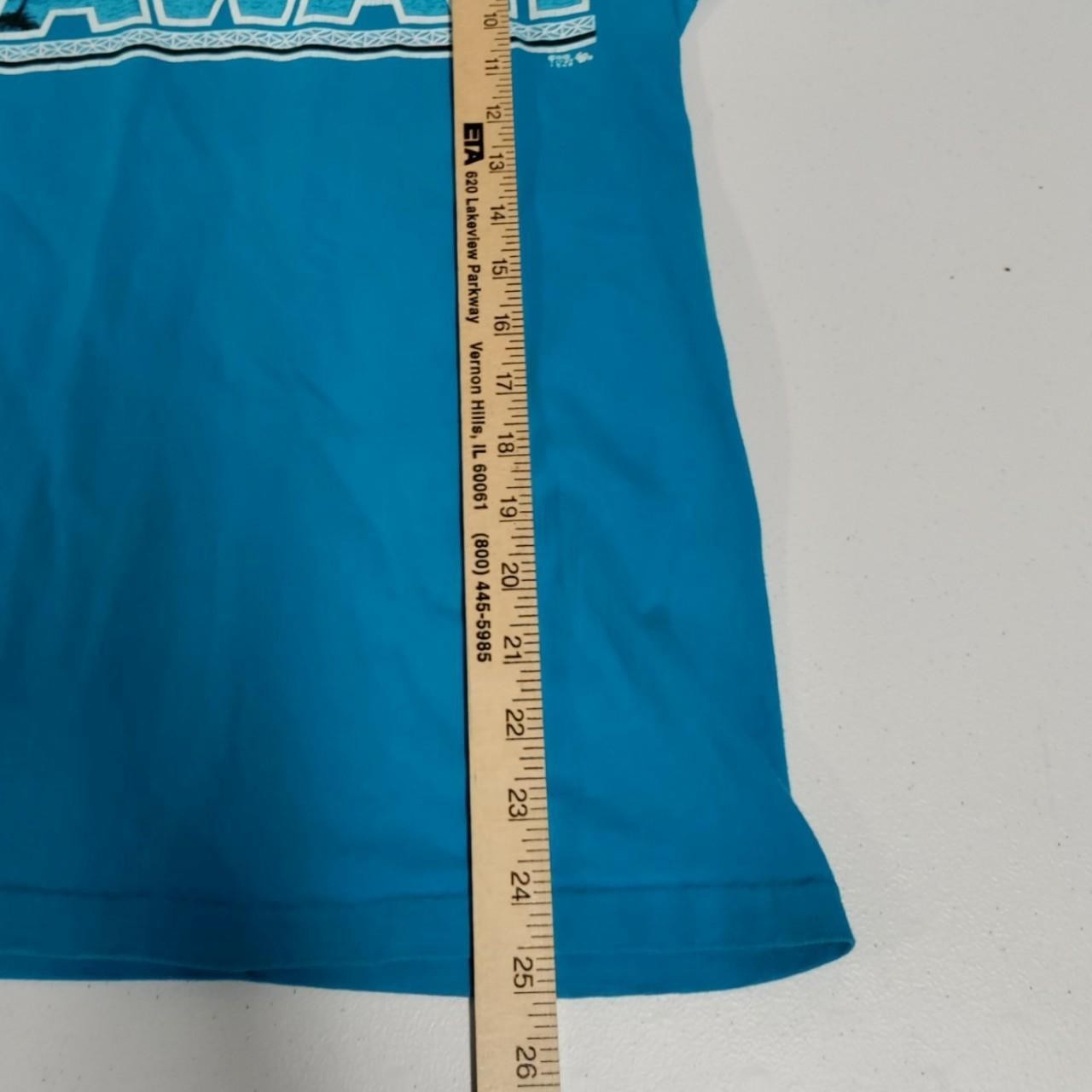 Hawaii Vtg 90s Hanes Destination Tee Teal Color A261ed gallery