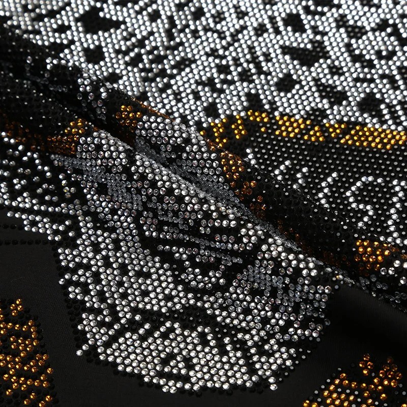 Fashion Leopard Trend Rhinestone Long Sleeve Luxury Men T-Shirt Plus Size 6XL gallery