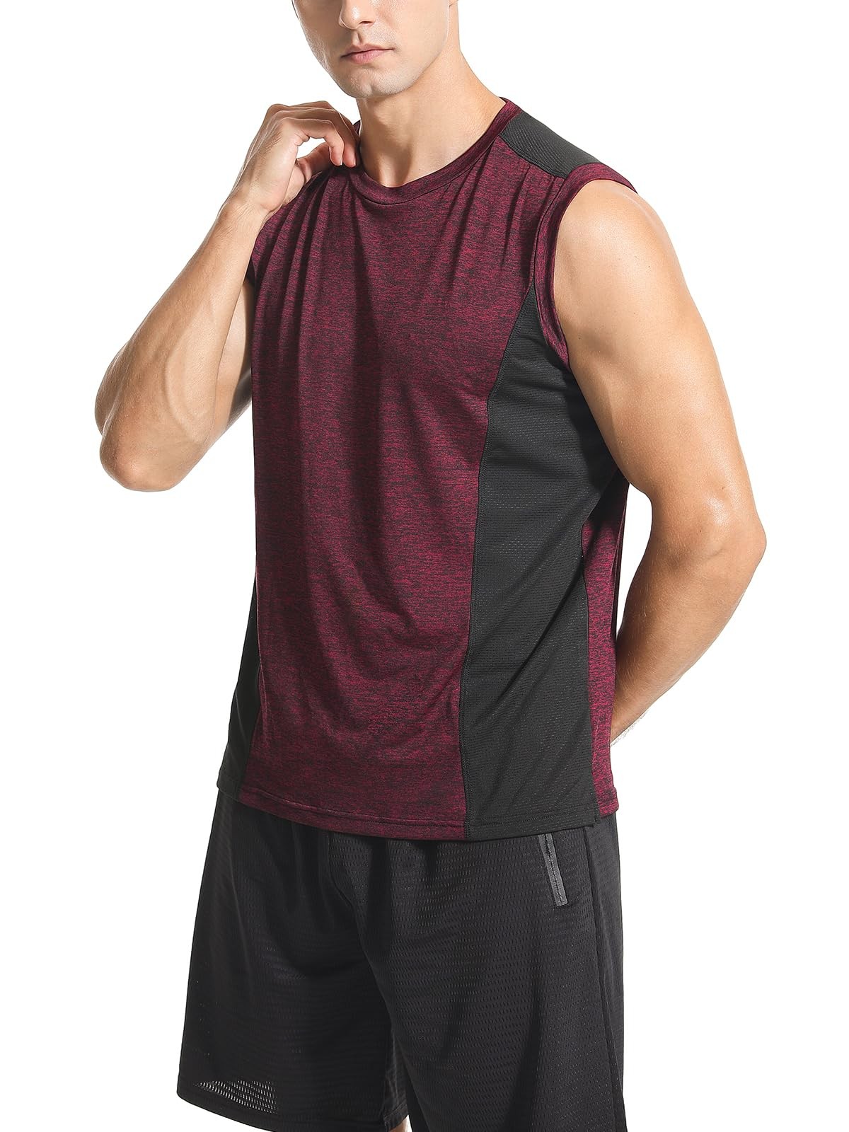 3 Pack Men's Workout Tank Tops Sleeveless Muscle Gym Tank Top Quick Dry Darkg... gallery