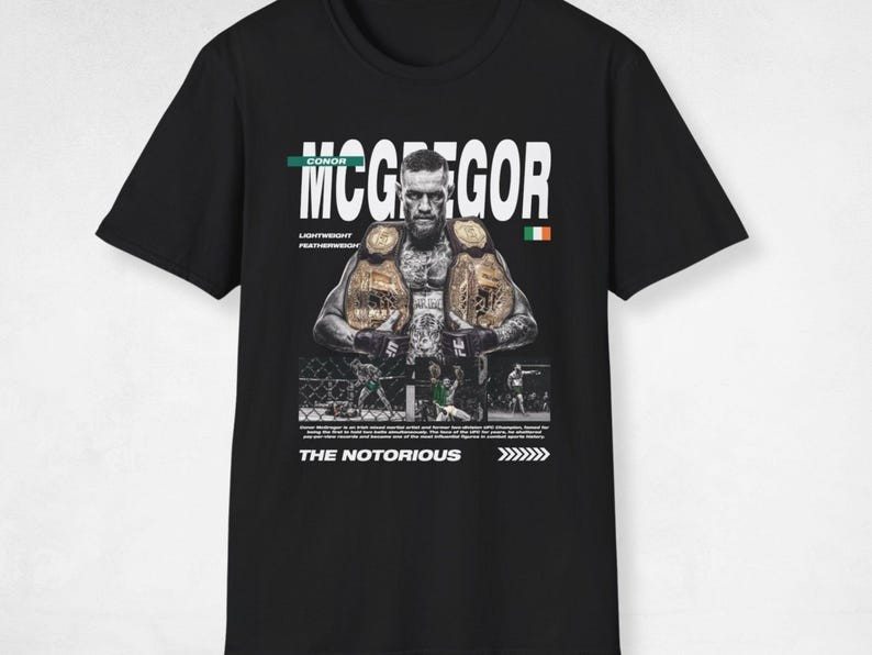 90s Bootleg Irish MMA Fighter Vintage Graphic Tee MMA Gift T-Shirt
