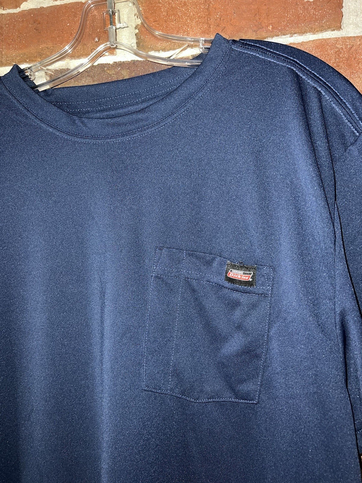 Dickies Classic Men's Large Navy Blue Short Sleeve Pocket T-Shirt Workwear gallery