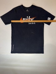 Nike Tee Just Do It Swoosh Logo Tee Black Size L Short Sleeve 100% Cotton