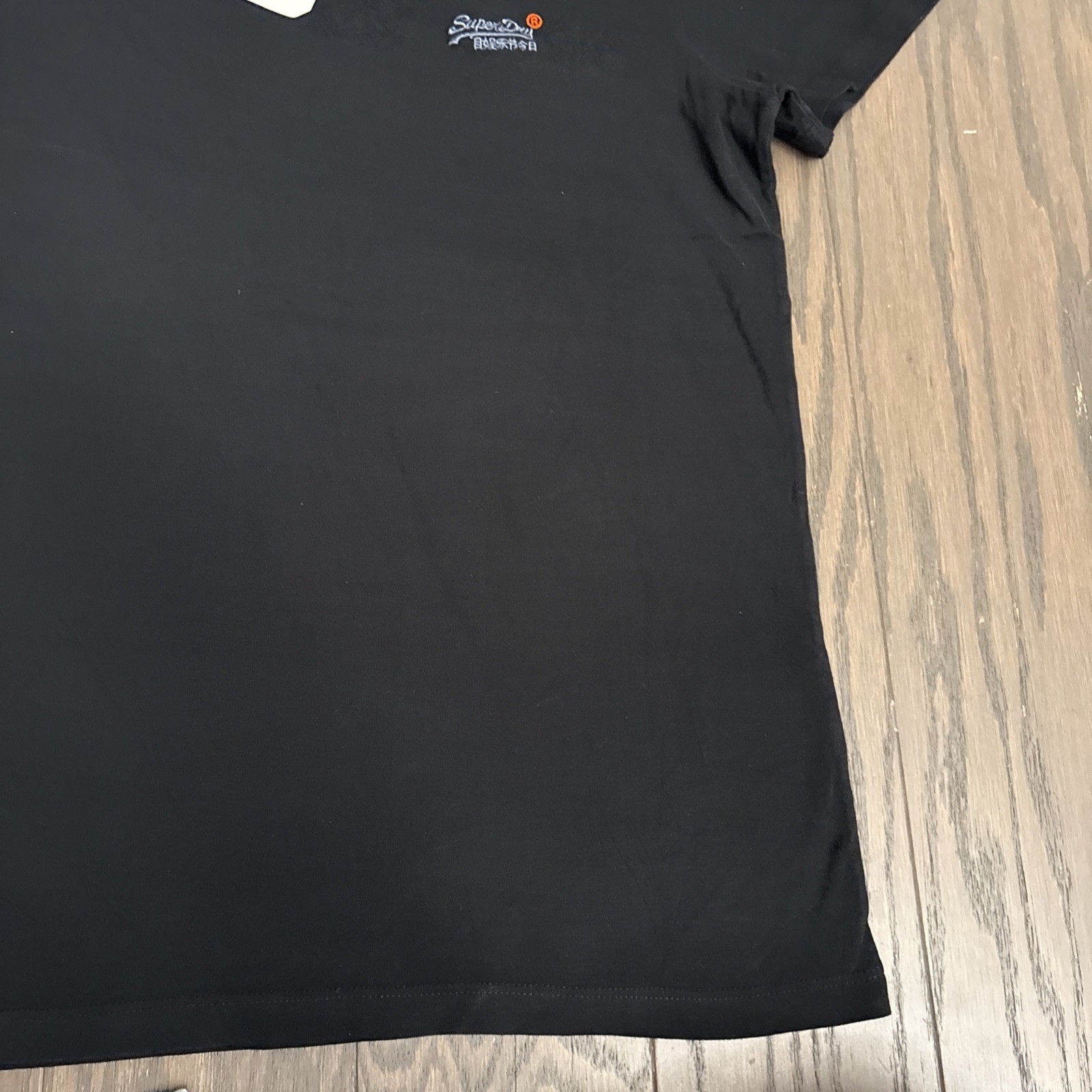 NWT Superdry Orange Label Vintage Emb Tee Black Cotton T-Shirt Crew Neck Size XL gallery