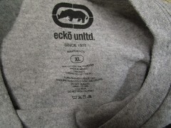 Ecko Unltd Shirt Men Extra Large Gray Short Sleeve Hip Hop Mega Giant Print Y2K
