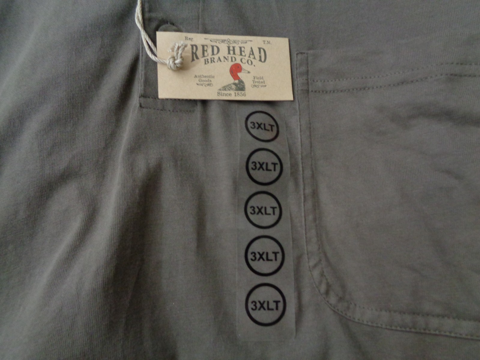 Men's Short Sleeve, Cotton Henley's by Red Head in Size 3XLT-Qty 2 gallery