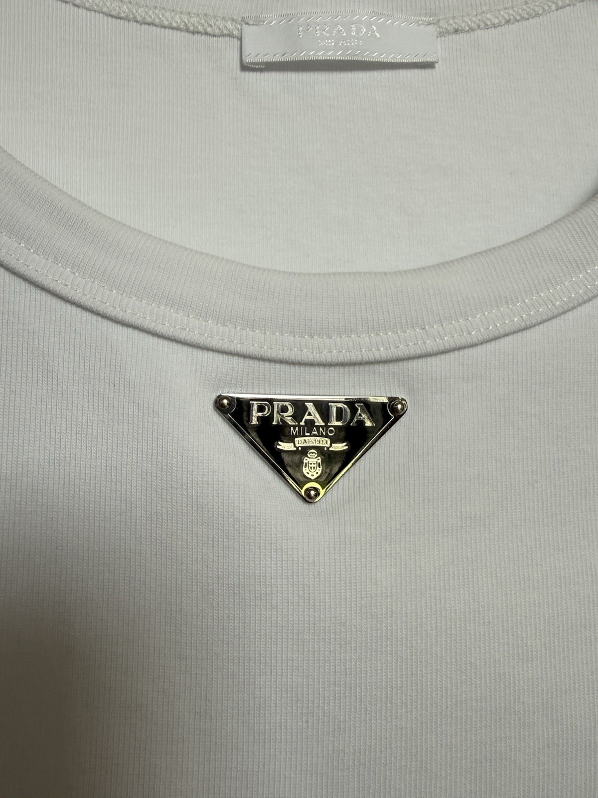 🔥Prada Cotton Logo Summer Tank Top For Men Size L See Pics For Measurements 👀 gallery