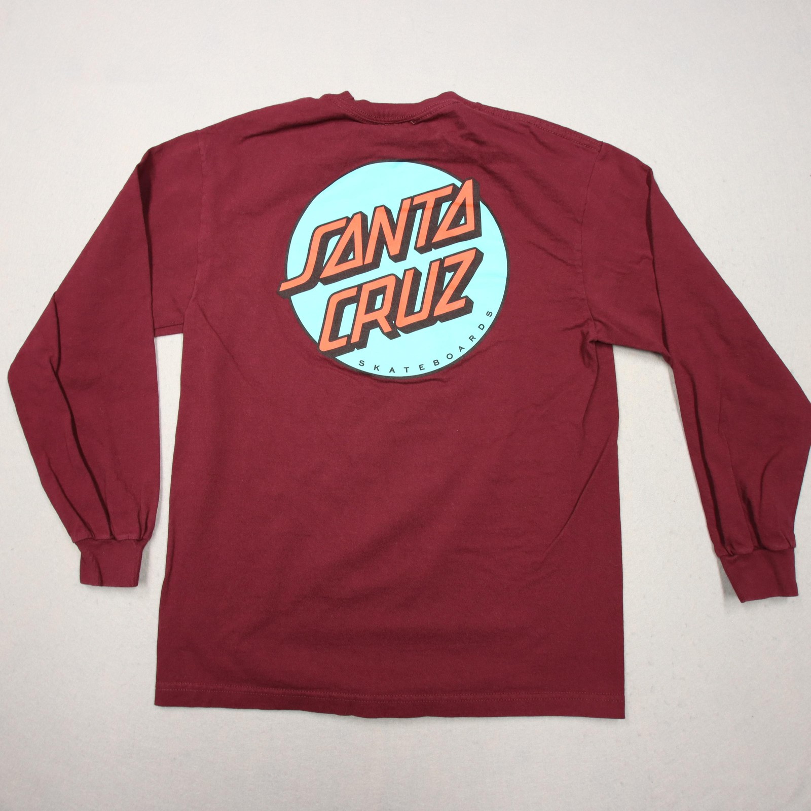 Santa Cruz Skateboards Shirt Mens Medium Maroon Long Sleeve Logo Graphic Tee gallery