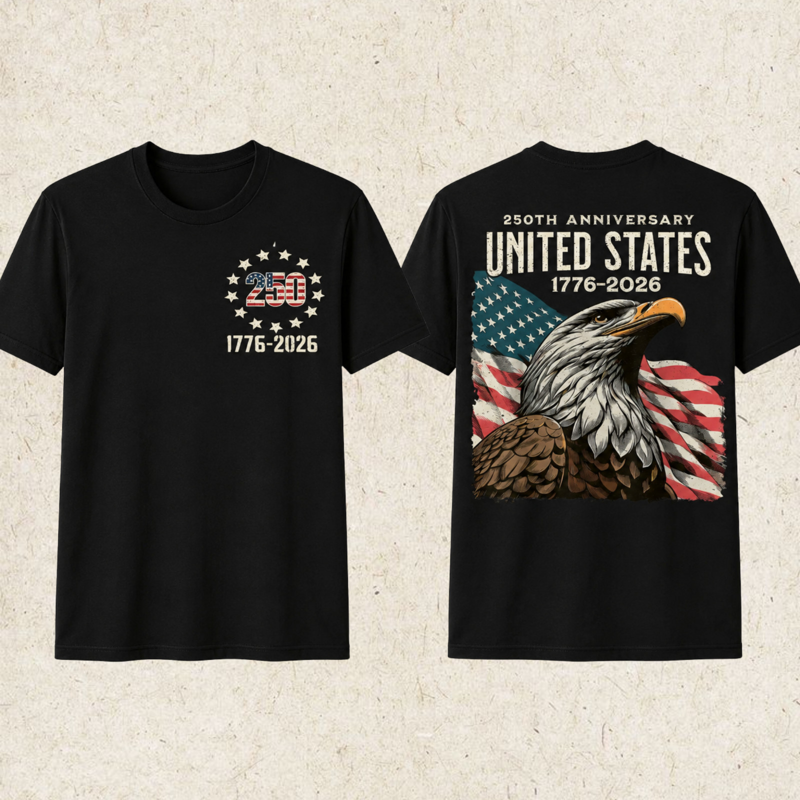 250 Anniversary USA Tee America 250th Unisex Front and Back T-Shirt gallery