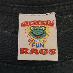 VTG 90s Senor Frogs Cozmel Black Double Sided Graphic T Shirt Adult M Fun Rags