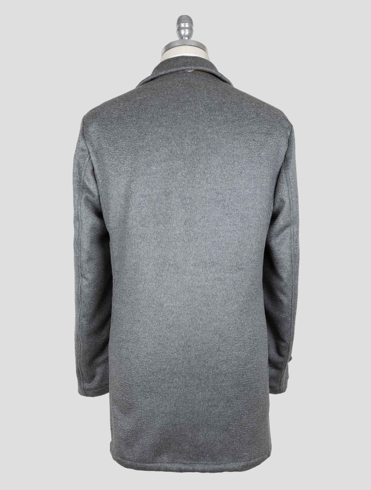 NEW LUIGI BORRELLI GRAY VIRGIN WOOL ALPACA OVERCOAT US 46 - EU 56 BOR27 gallery