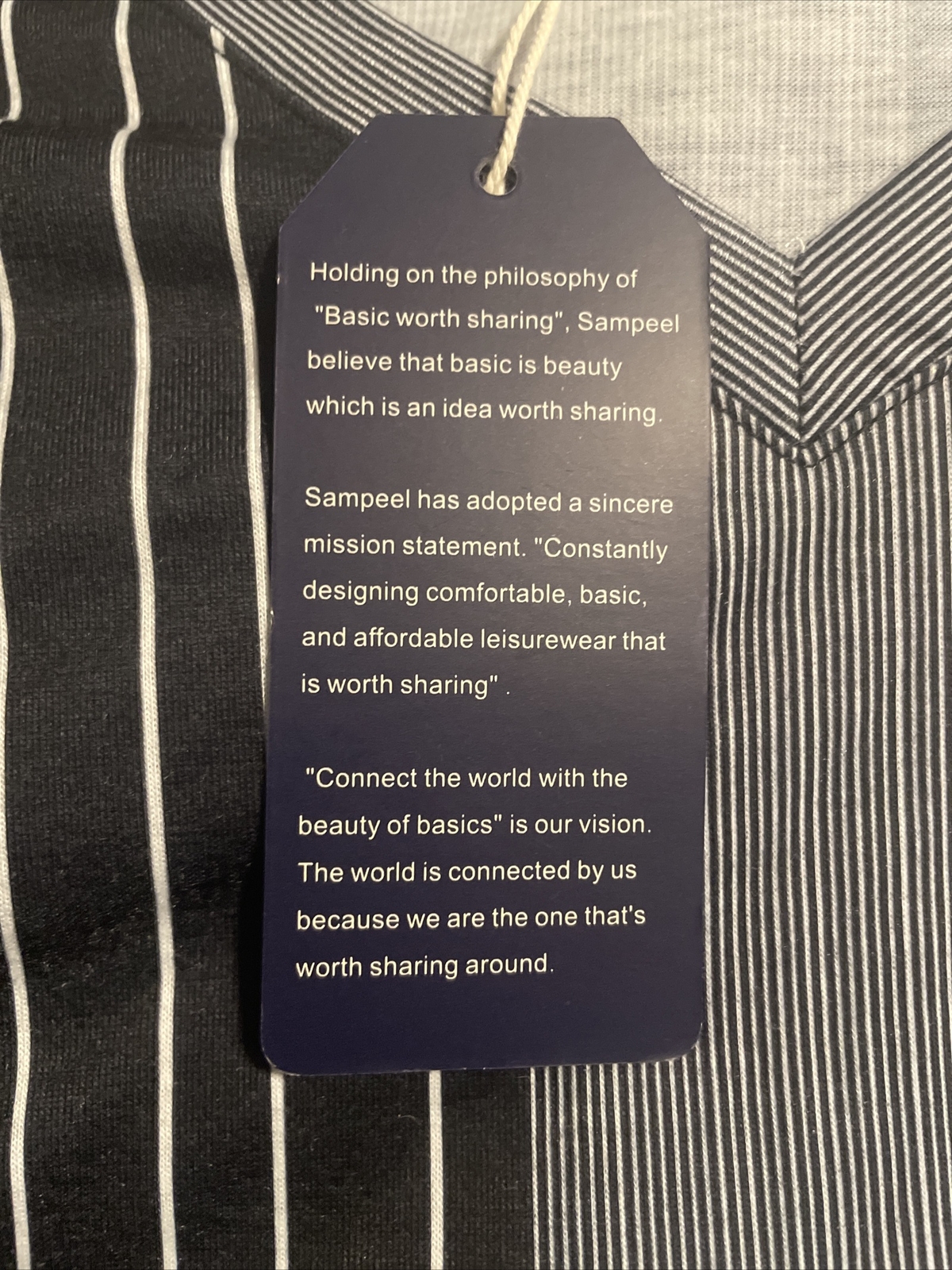 SAMPEEL Men's Gray And Black V Neck T Shirt Size XL New With Tag gallery
