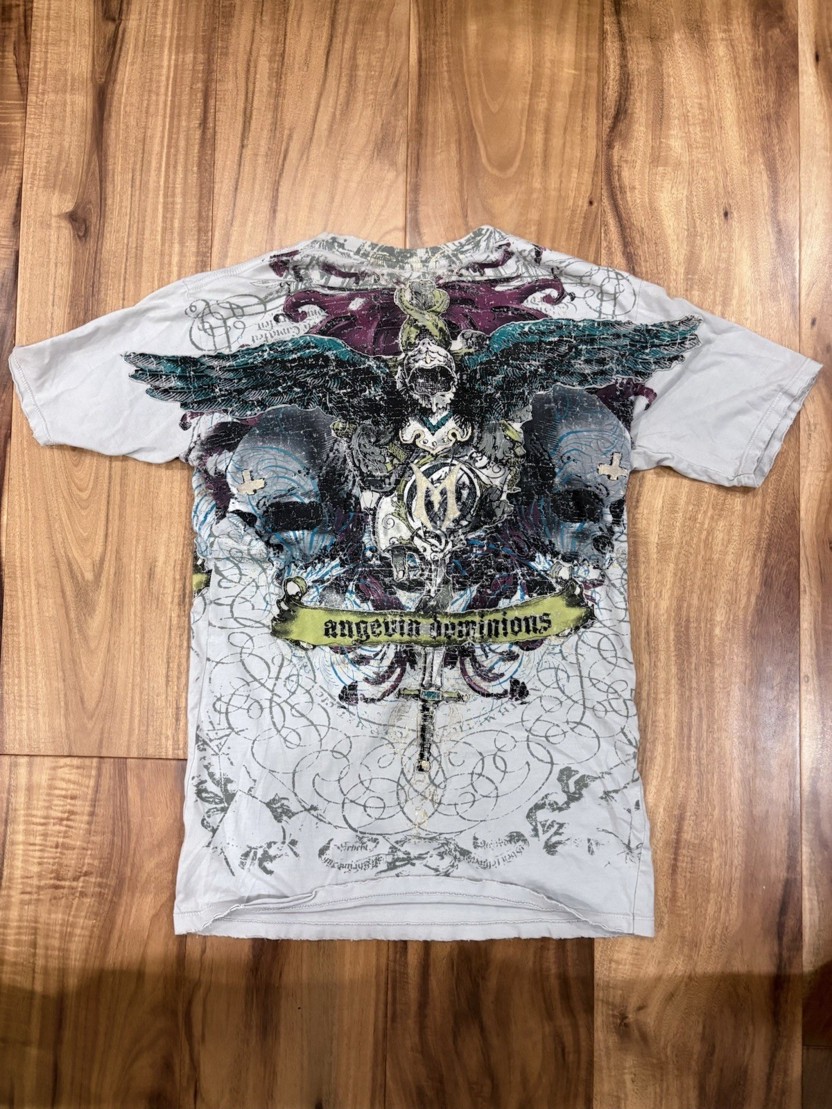 Size S No Stains True to Size 100% Cotton T-Shirt Short Sleeve White Crewneck gallery