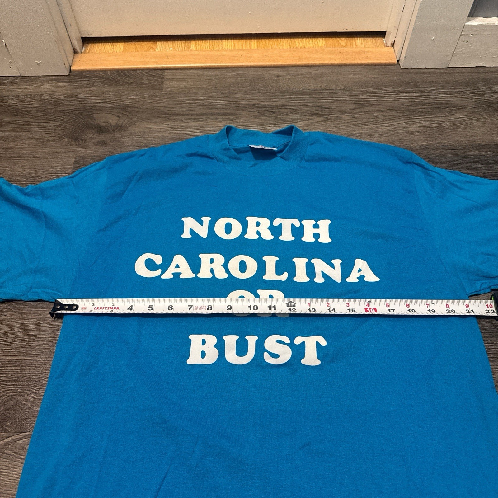 Vintage 80s North Carolina Tar Heels UNC or Bust T-Shirt XL (L) Teejays USA gallery