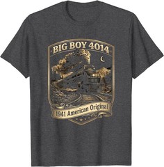 Big Boy 4014 Train Engineer Steam Train Conductor American T-Shirt
