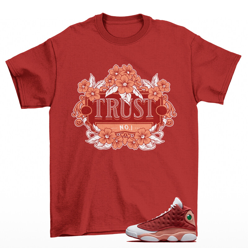 Trust Sneaker Shirt Red to Match Jordan 13 Retro Dune Red DJ5982-601