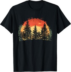 Outdoor Tree Nature Lover Wildlife Retro Forest T-Shirt