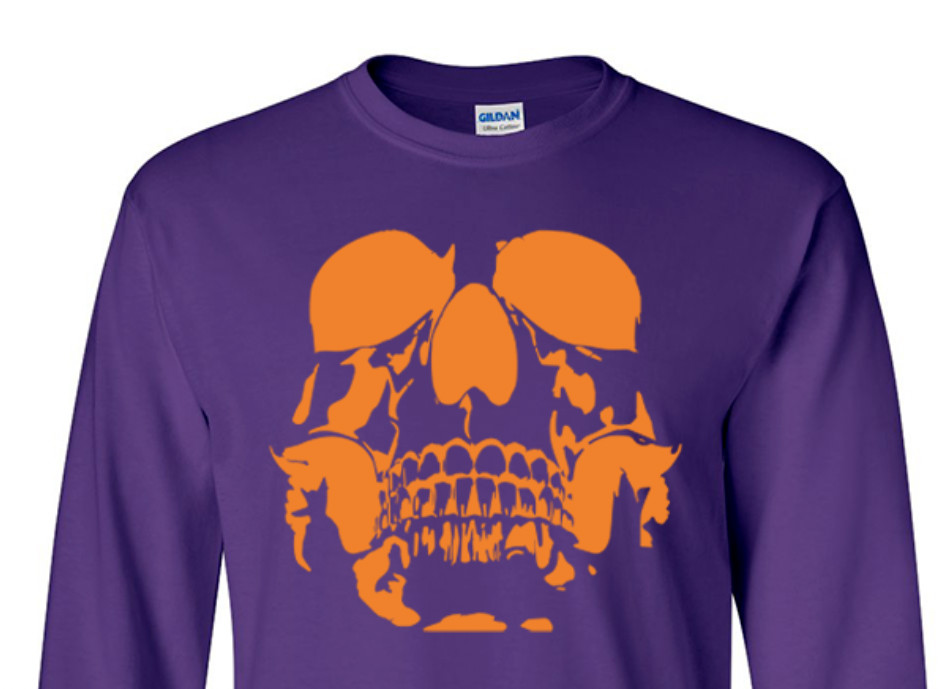 Skull Halloween Long Sleeve Graphic Tee Unisex Apparel Custom Holiday Design gallery
