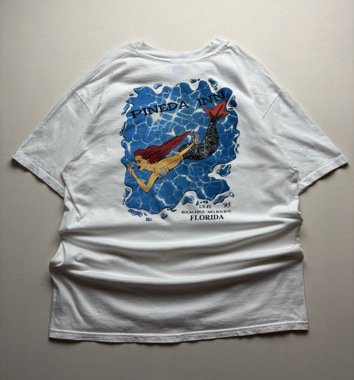 Vtg 95’ Single Stitch Pineda Inn Pocket Rockledge Melbourne FL Hanes Beefy Shirt