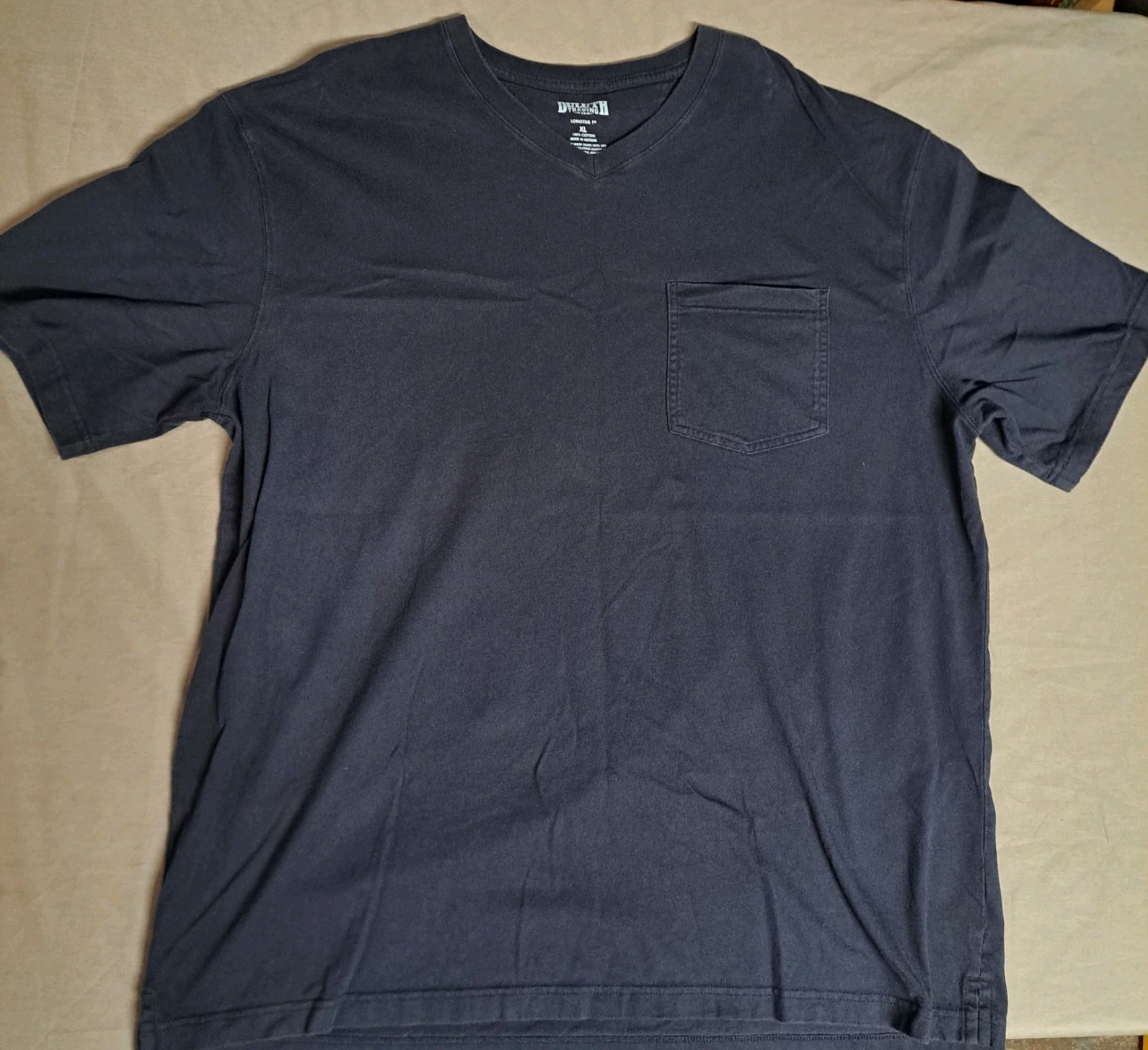 3 Shirt Lot-Duluth Mens Short Sleeve Cotton Crew Neck Redhead Henley Shirt Pockt gallery