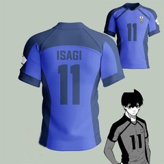 Blue Lock Team Eleven Cosplay Jersey T-Shirt Isagi Chigiri Bachira Custom Tee