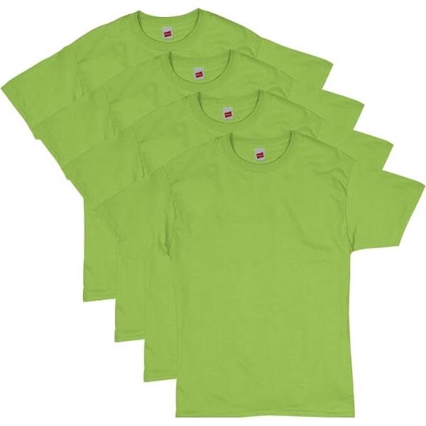 Hanes Mens T-Shirt Blank T Shirt Plain Tee Top, Green, S, 4 Pack gallery
